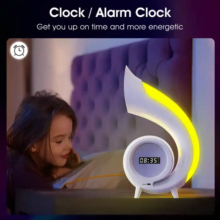 XM-G69 Design Functional Speakers Wireless Bluetooth Alarm Clock Speaker With Lamp LED Light